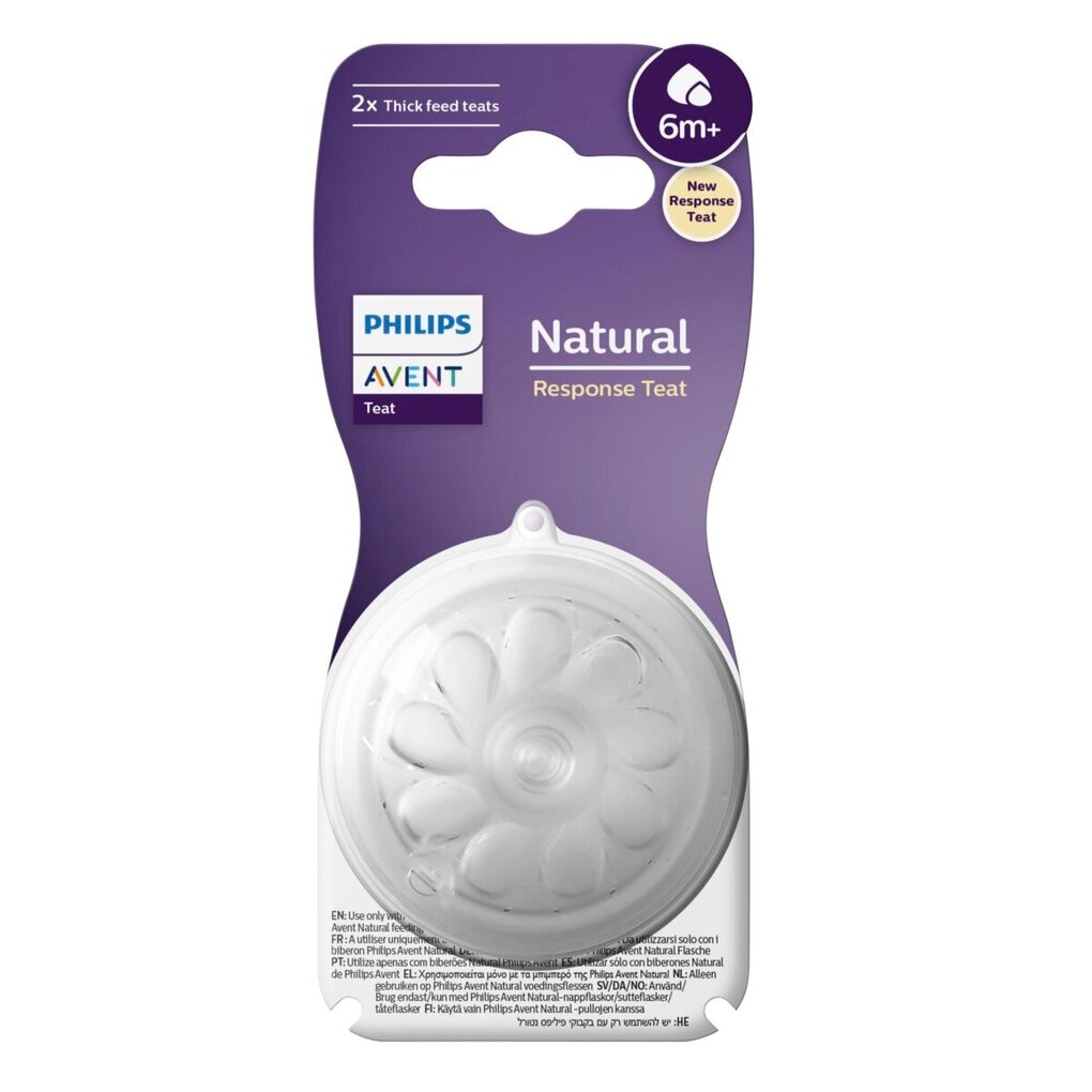 Philips Avent SCY966/02 6m+ Natuurlijke Zuigreflex Flesspenen voor Pap