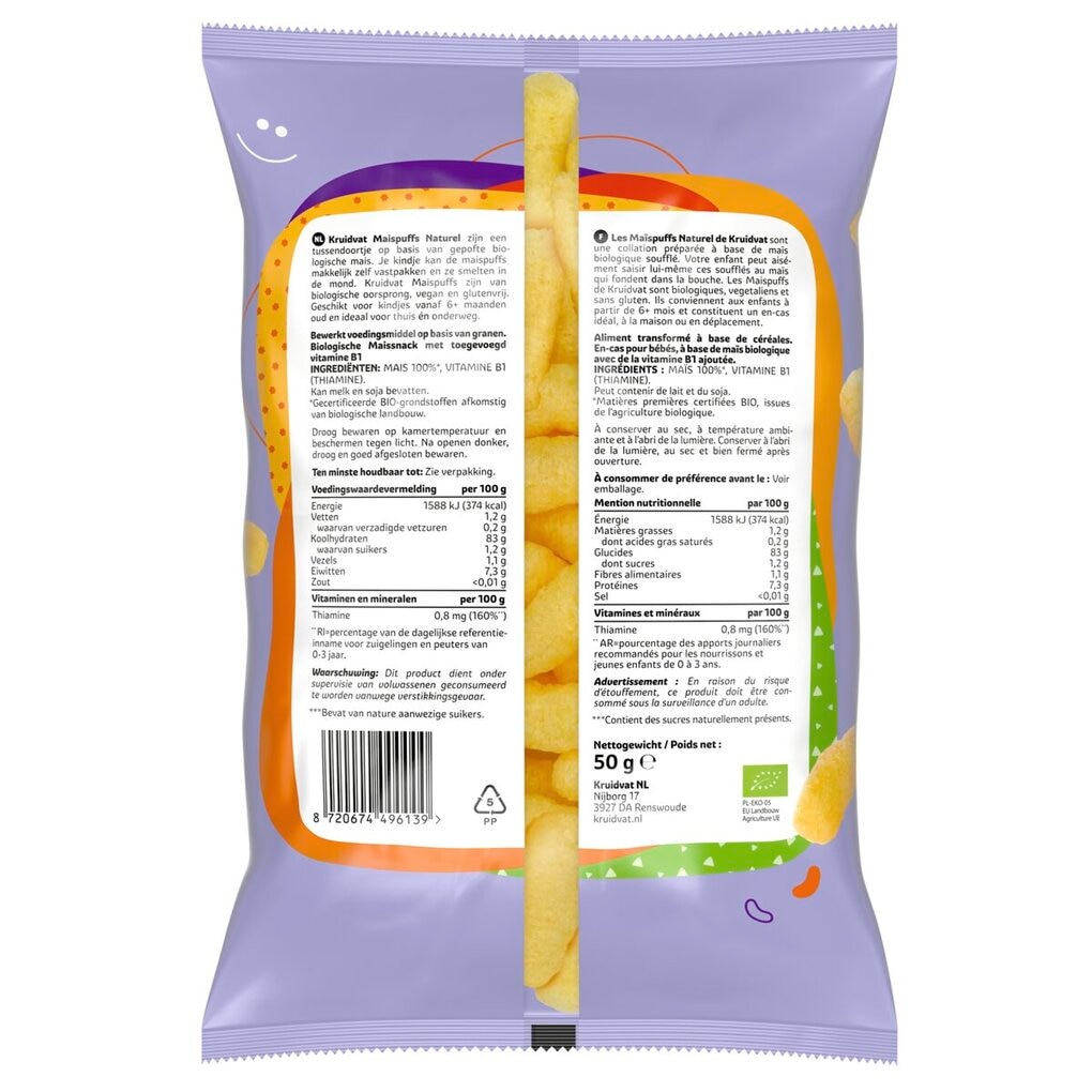 Kruidvat 6+M Bio Baby Naturel Maispuffs