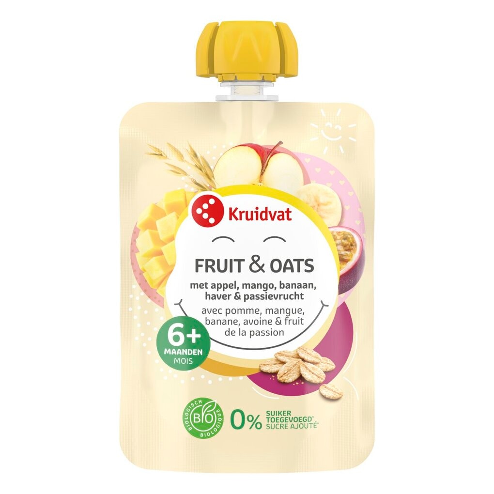 Kruidvat 6+M Fruit & Oats Fruithapje Kruidvat 6+M Fruit & Oats Fruithapje