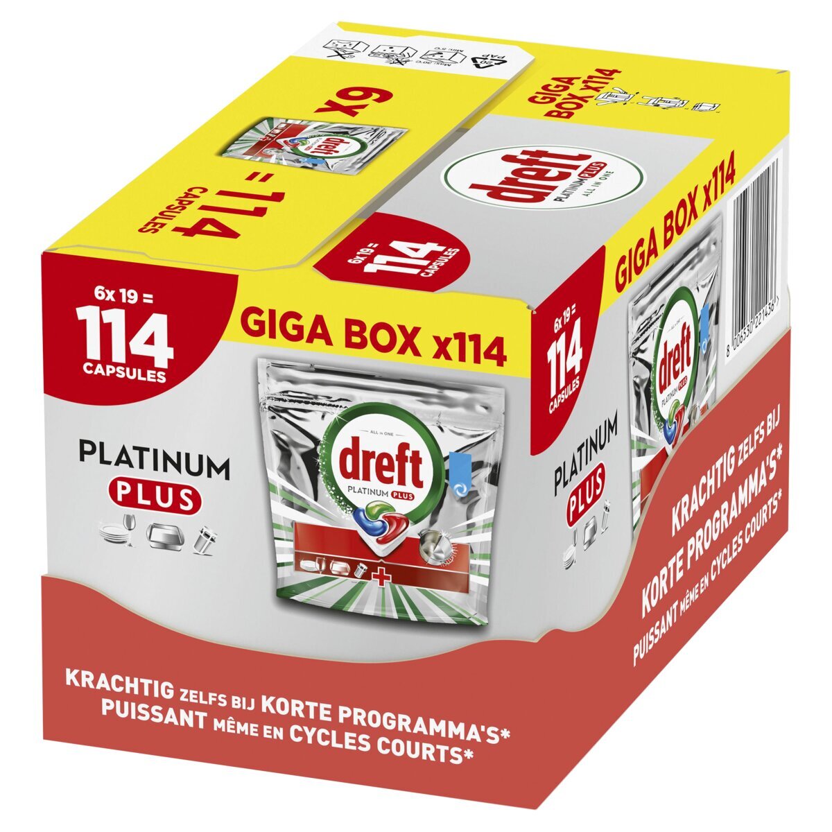 Afbeelding van Dreft Platinum Plus Vaatwascapsules - 114 capsules