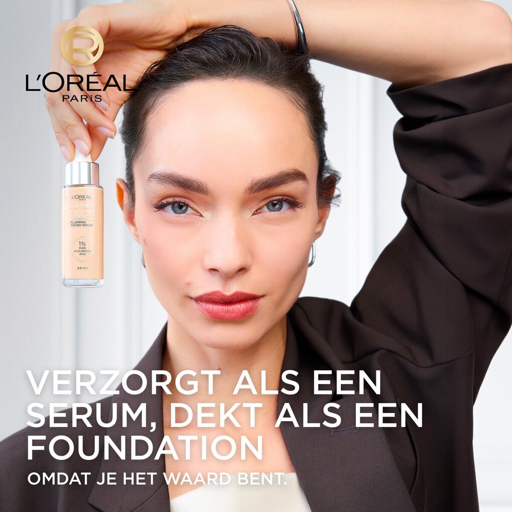 L'Oréal Paris True Match Nude 1-2 Rosy Light Plumping Tinted Serum