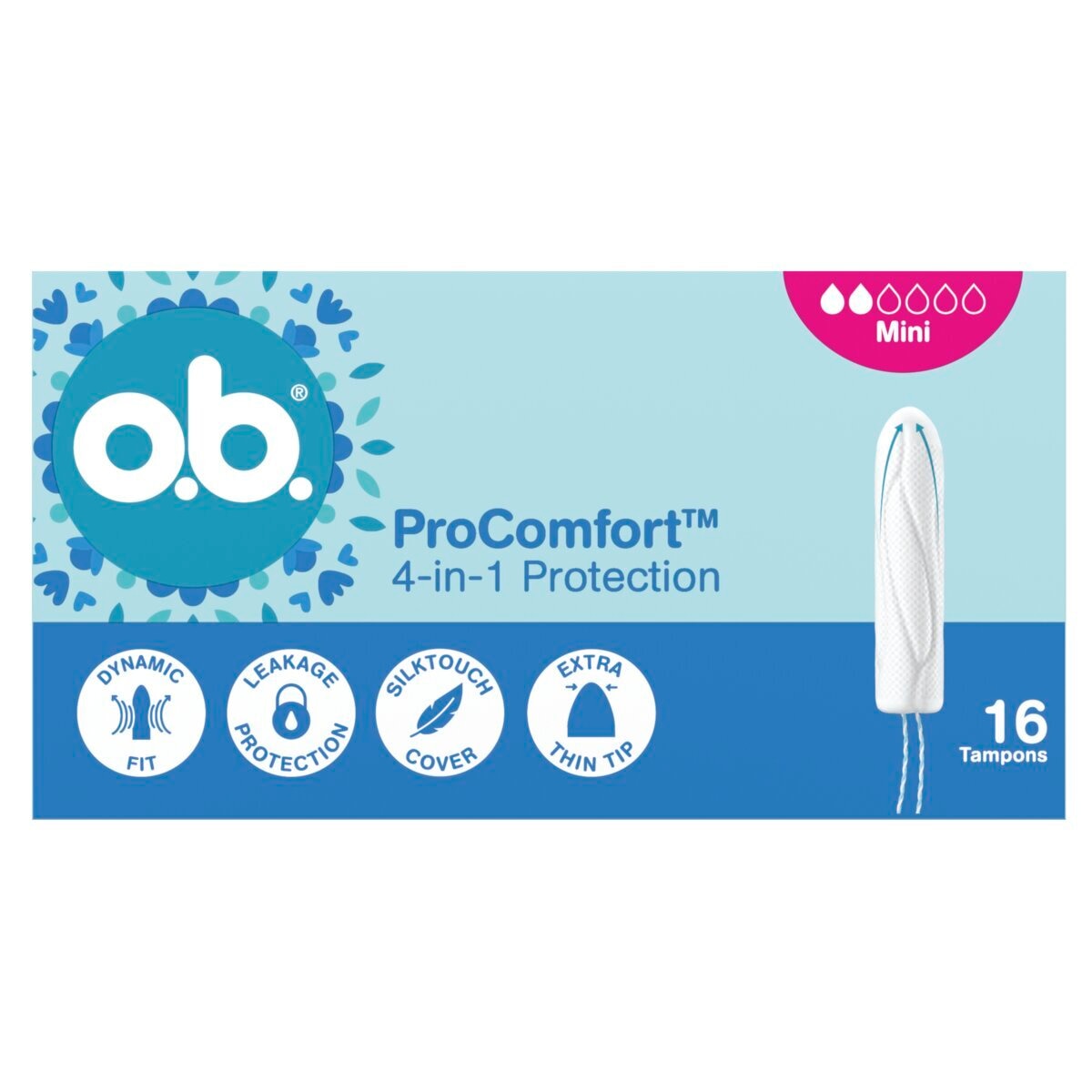 Afbeelding van o.b. ProComfort Tampons - 16 stuks