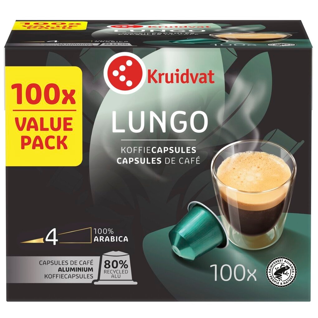 Kruidvat Lungo Aluminium Koffiecapsules