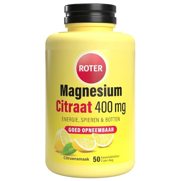 Roter Magnesiumcitraat 400mg Kauwtabletten