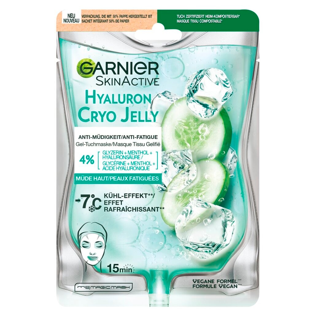 Garnier SkinActive Cryo Jelly Anti-Vermoeidheid Gezichtsmasker met Hyaluronzuur