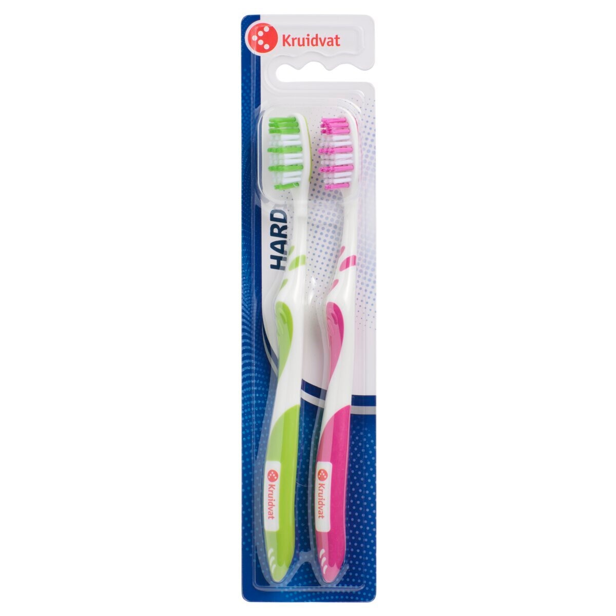 Afbeelding van Kruidvat Tandenborstel Regular Hard - 2 stuks