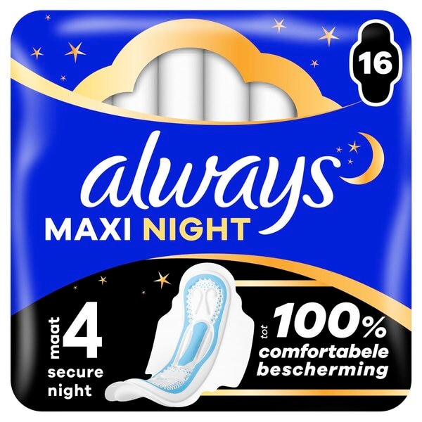 Afbeelding van Always Maxi Night Maandverband Size 3 - 16 pads
