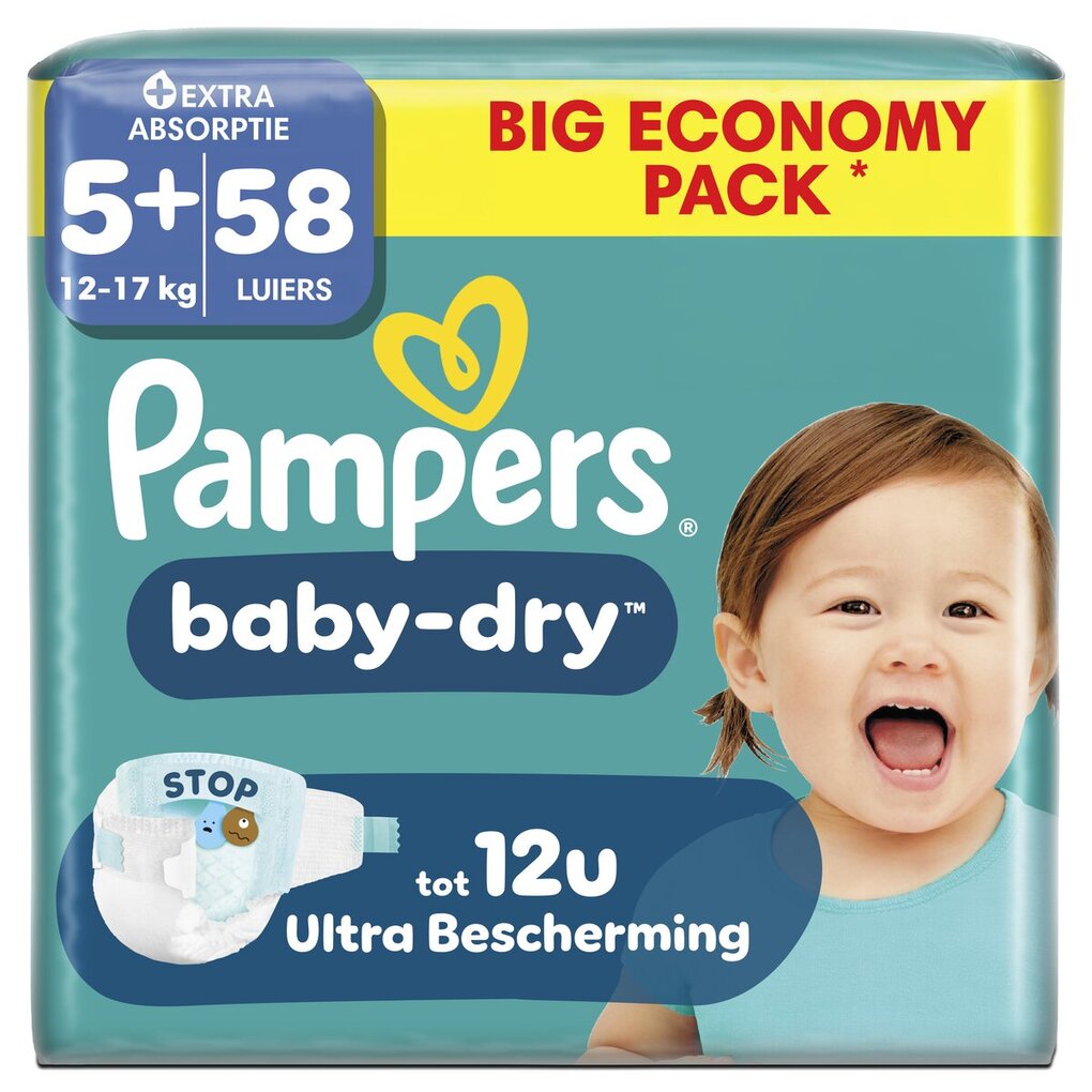 Pampers Baby-Dry Maat 5+ Luiers