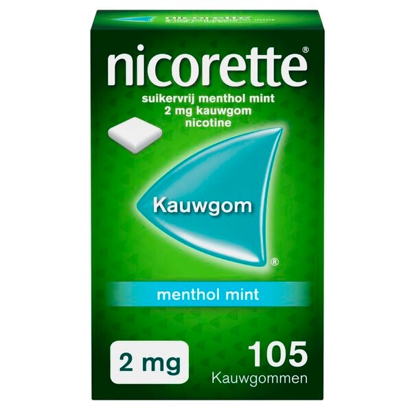 Nicorette Menthol Mint 2mg Suikervrije Kauwgom