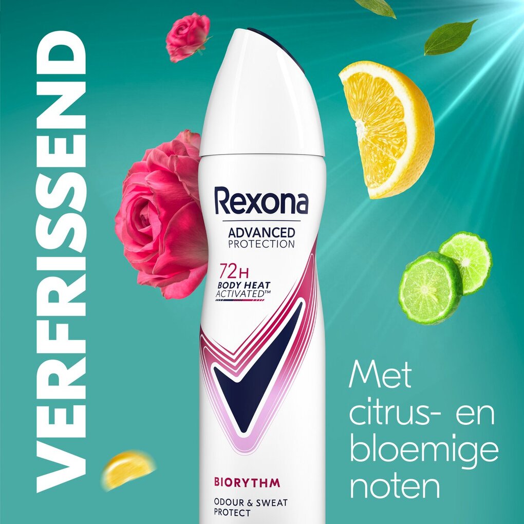 Rexona Women Advanced Protection Biorythm Antitranspirant Spray