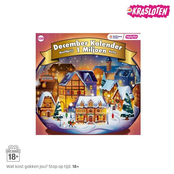 Krasloten Decemberkalender 2026 - 20 Euro