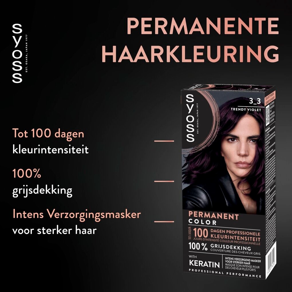 Syoss 3-3 Trendy Violet Permanente Haarkleuring
