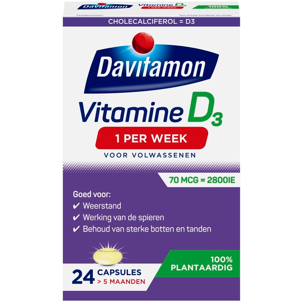 Davitamon Vitamine D3 1 Per Week Capsules