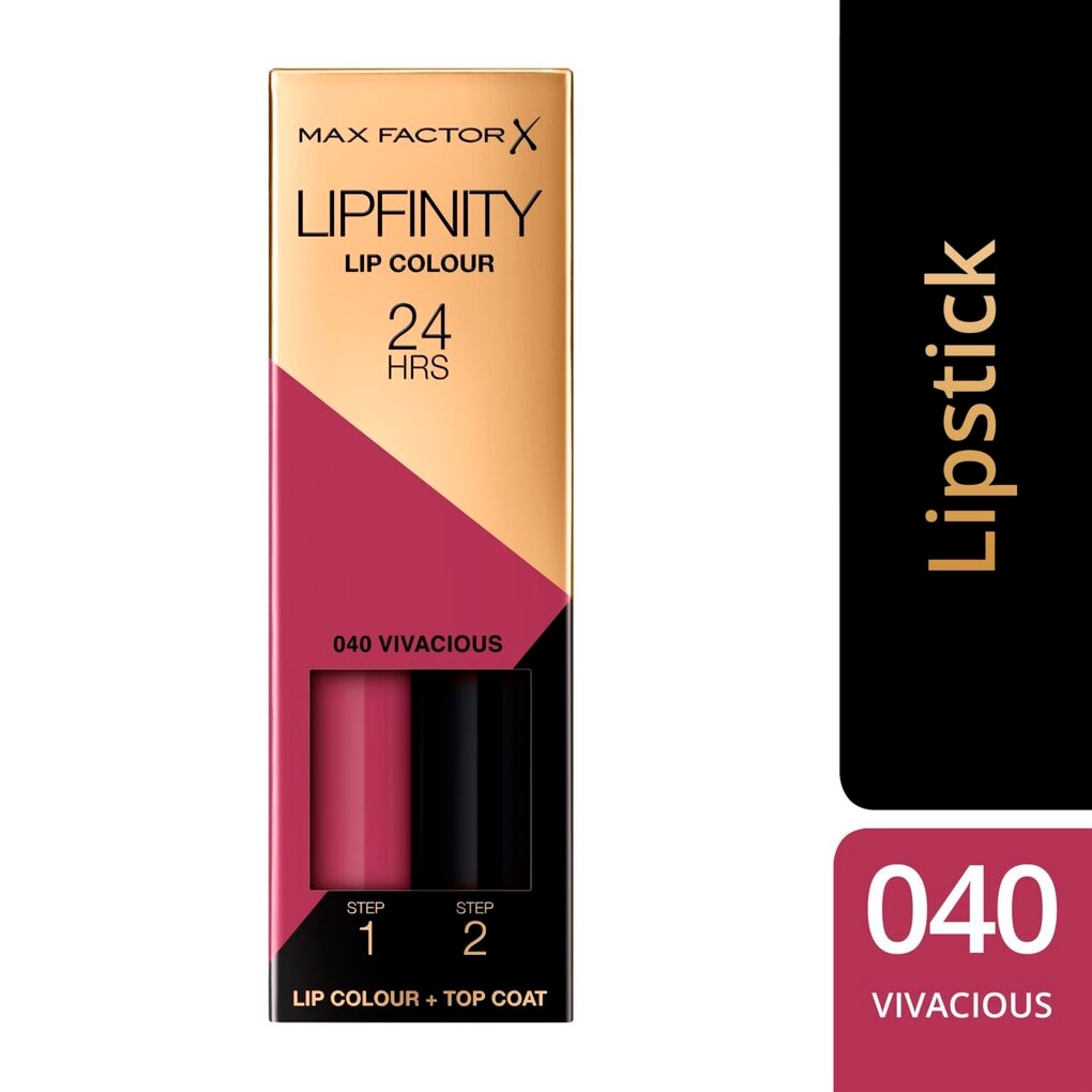 Max Factor Lipfinity Lip Colour 040 Vivacious 2-Step Longlasting Lipstick