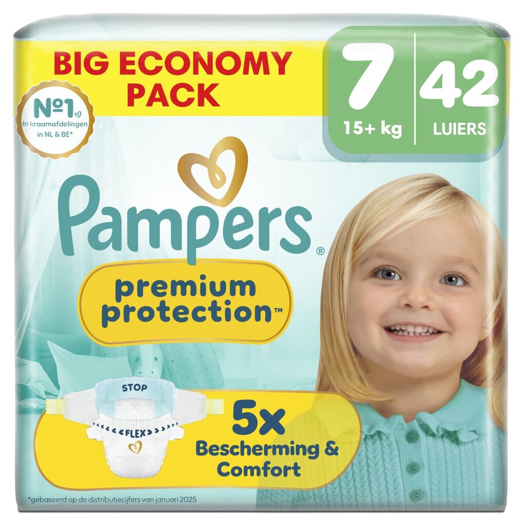 Pampers Premium Protection Maat 7 Luiers
