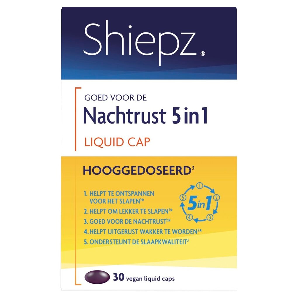 Shiepz Nachtrust 5-In-1 Hooggedoseerd Liquid Capsules