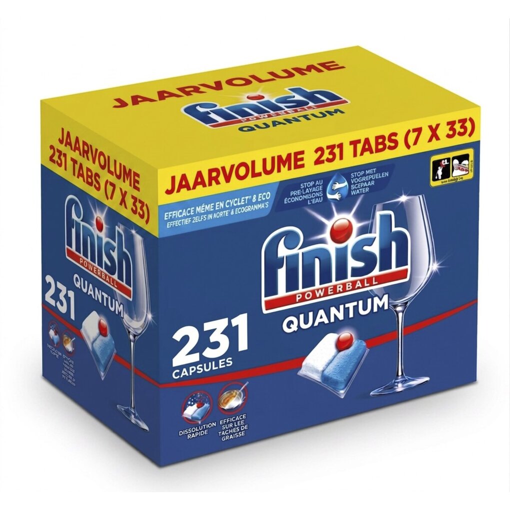 Finish Powerball Quantum All-in-1 Vaatwascapsules Finish Powerball Quantum All-in-1 Vaatwascapsules