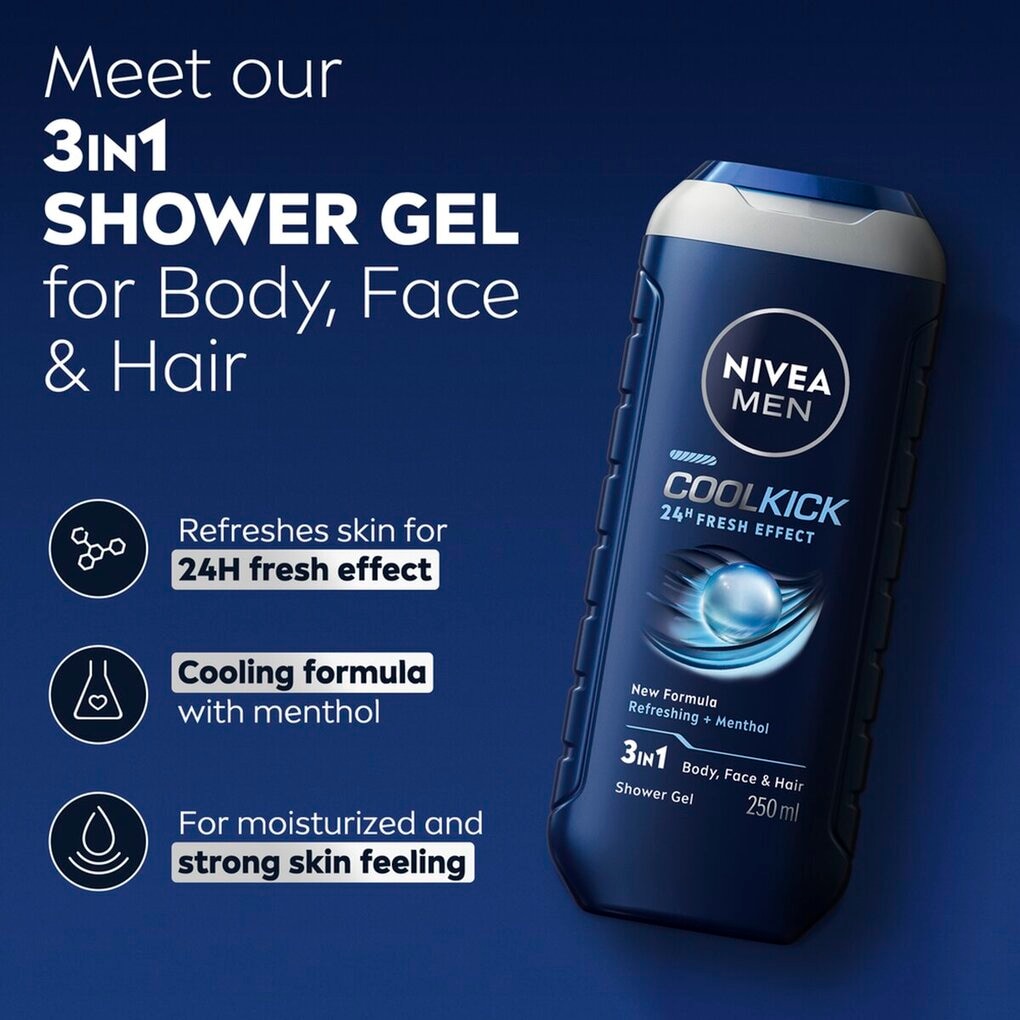 NIVEA Men Cool Kick 3-in-1 Douchegel