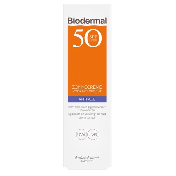 Biodermal Anti Age SPF50+ Zonnecrème voor het Gezicht