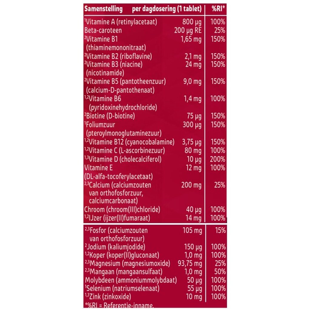 Kruidvat Multi A-Z 50+ Vitaal Tabletten