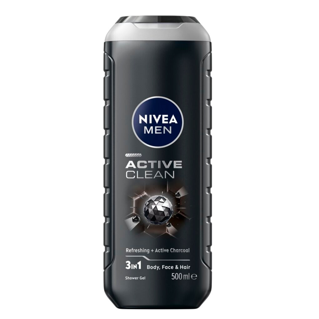 NIVEA Men 3-in-1 Active Clean Body, Face & Hair Showergel NIVEA Men 3-in-1 Active Clean Body, Face & Hair Showergel
