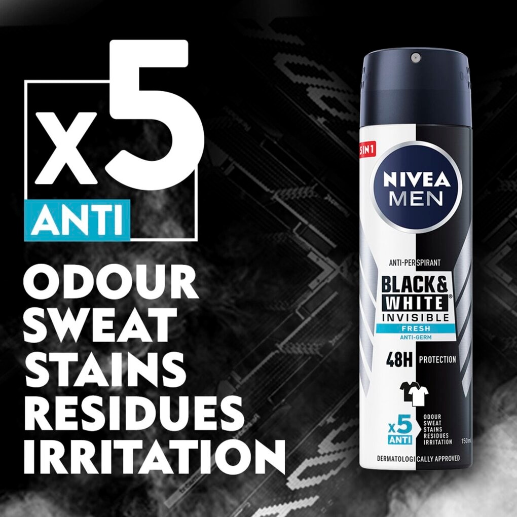 NIVEA Men Black & White Invisible Fresh Antitranspirant Spray