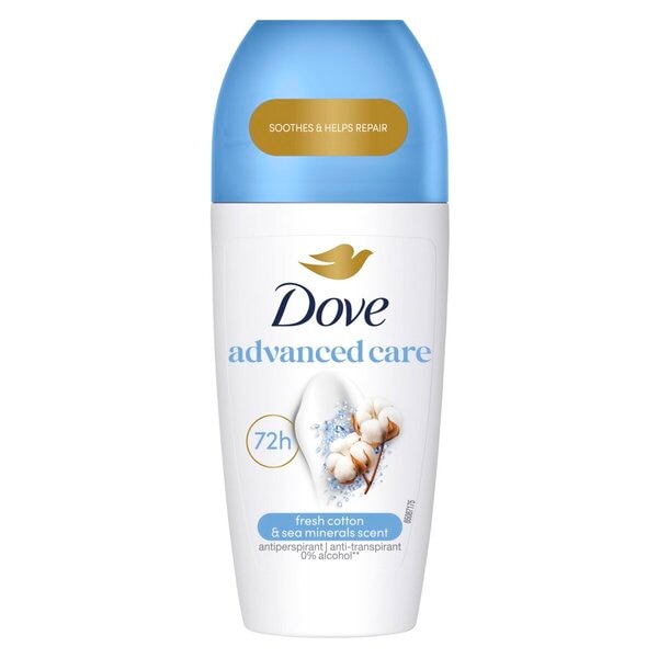 Dove Advanced Care Fresh Cotton & Sea Minerals Antitranspirant Roller
