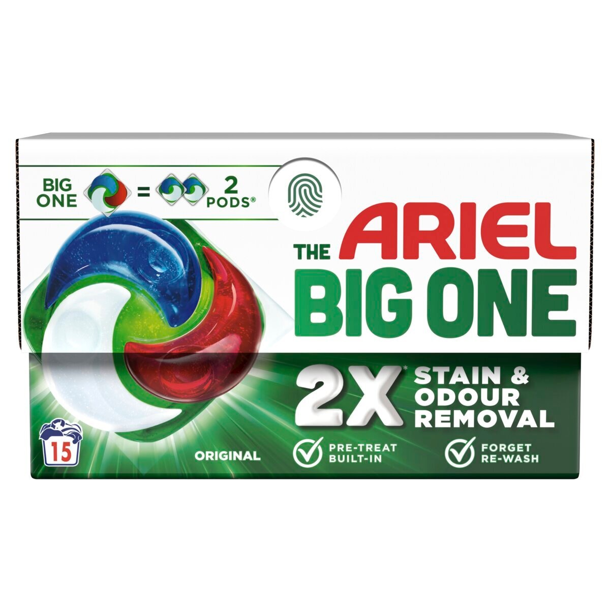 Afbeelding van Ariel 3in1 Wasmiddel Pods The Big One Original - 15 pods