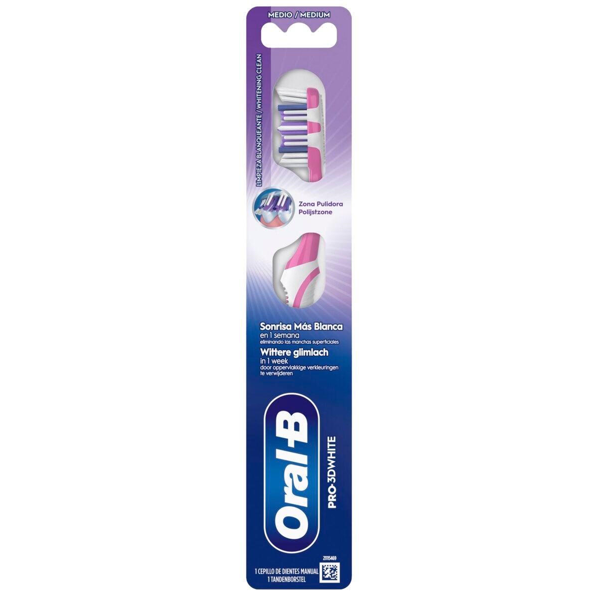Afbeelding van Oral B Pro 3D White Hand Tandenborstel - 1 stuks