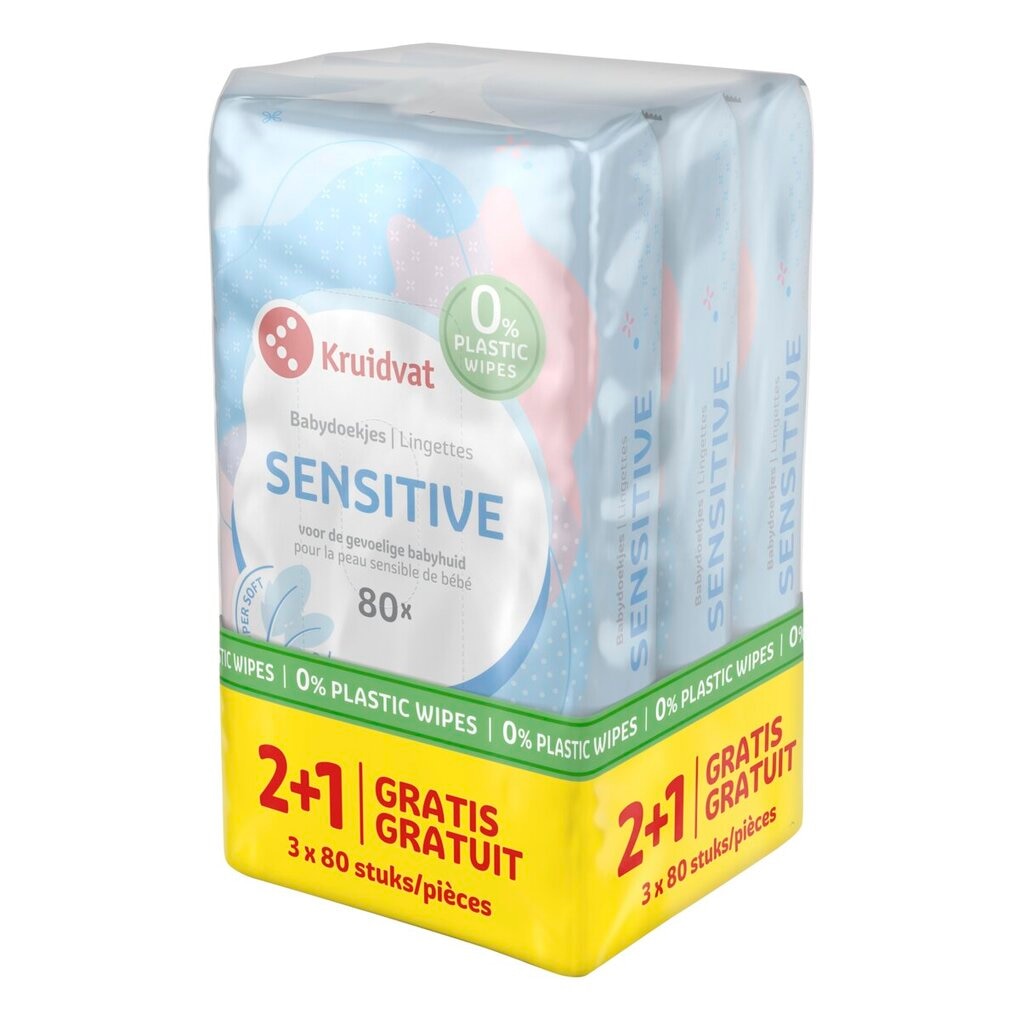 Kruidvat Sensitive Plasticvrije Babydoekjes Kruidvat Sensitive Plasticvrije Babydoekjes