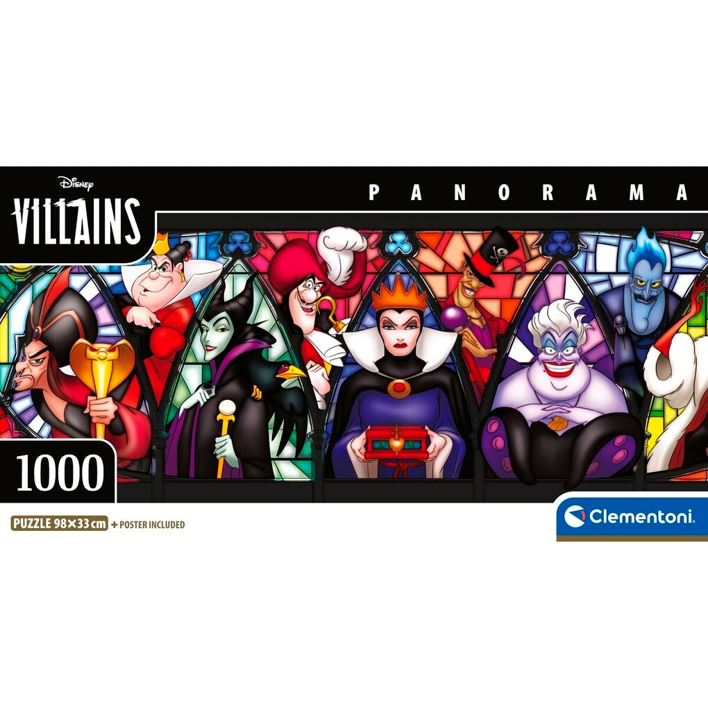 Clementoni Disney Villains Panorama Puzzel Clementoni Disney Villains Panorama Puzzel