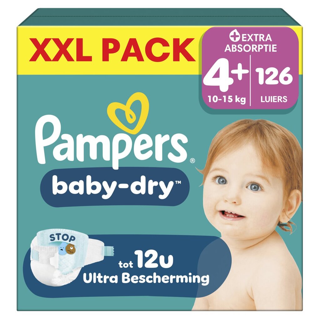 Pampers Baby-Dry Maat 4+ Luiers
