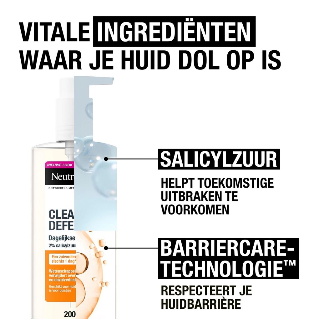Neutrogena Clear & Defend 2% Salicylzuur Dagelijkse Wasgel