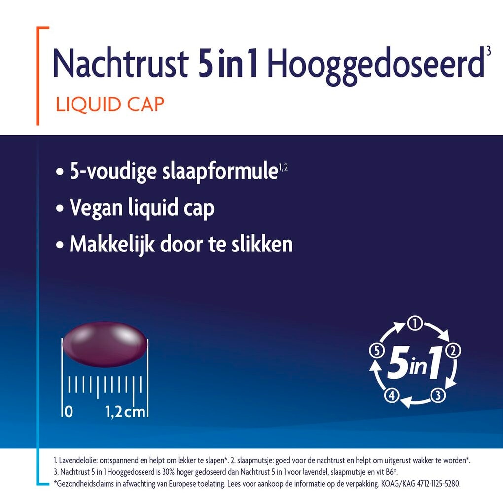 Shiepz Nachtrust 5-In-1 Hooggedoseerd Liquid Capsules