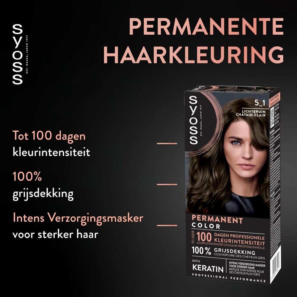 Syoss Salonplex 5-1 Lichtbruin Permanente Haarkleuring