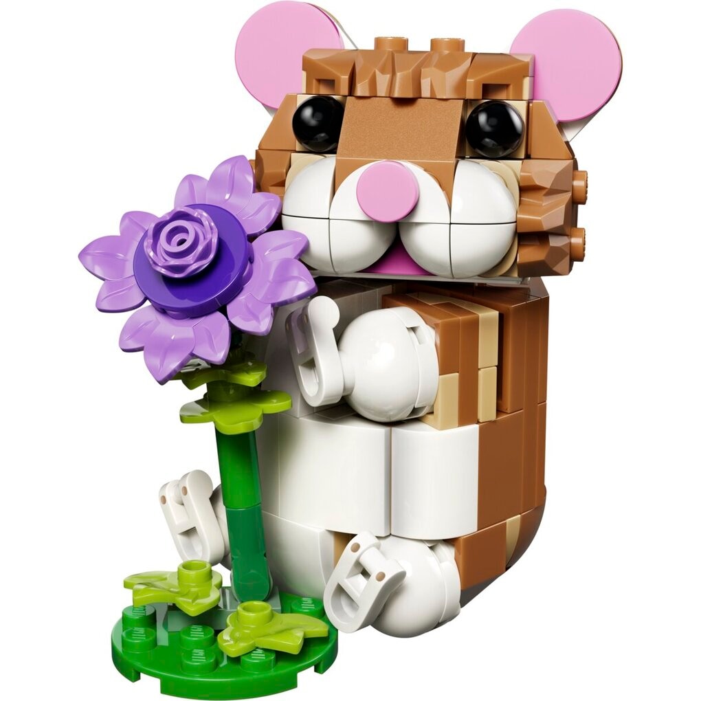 LEGO Creator 31376 3-in-1 Schattige Hamster met Bloem