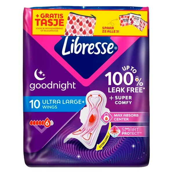 Afbeelding van Libresse Ultra Goodnight Maandverband - 10 stuks