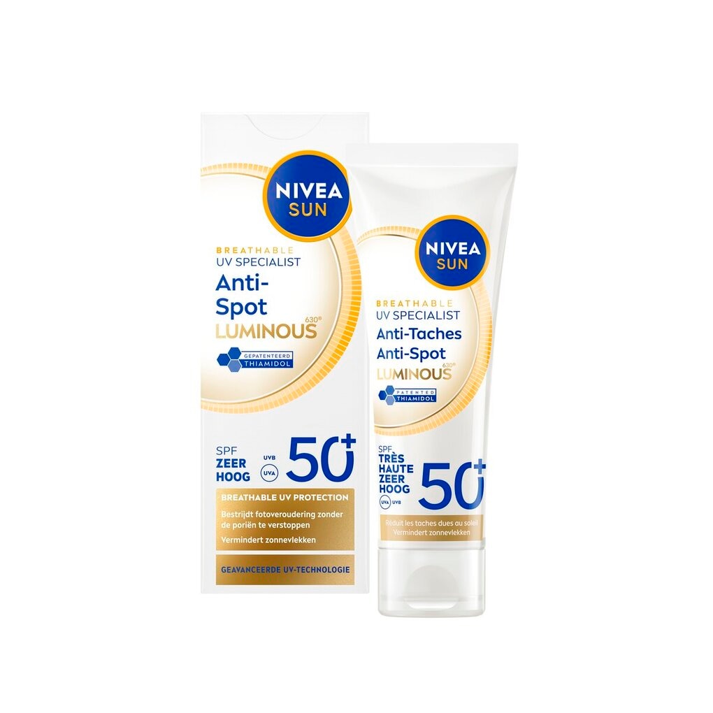 NIVEA Sun Breathable Uv Specialist Luminous630 Anti-Spot SPF50+ Zonnefluïde NIVEA Sun Breathable Uv Specialist Luminous630 Anti-Spot SPF50+ Zonnefluïde
