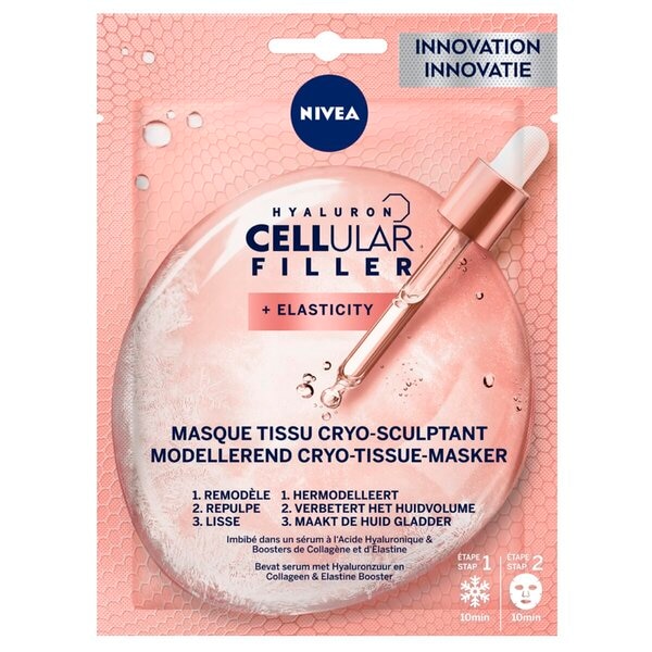 NIVEA Cellular Filler Hyaluron + Elasticity Modellerend Cryo-Tissuemasker