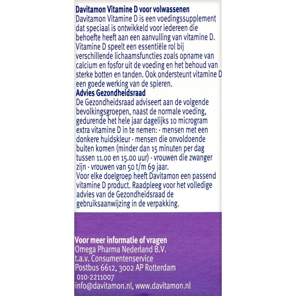Davitamon Vitamine D Smelttabletten
