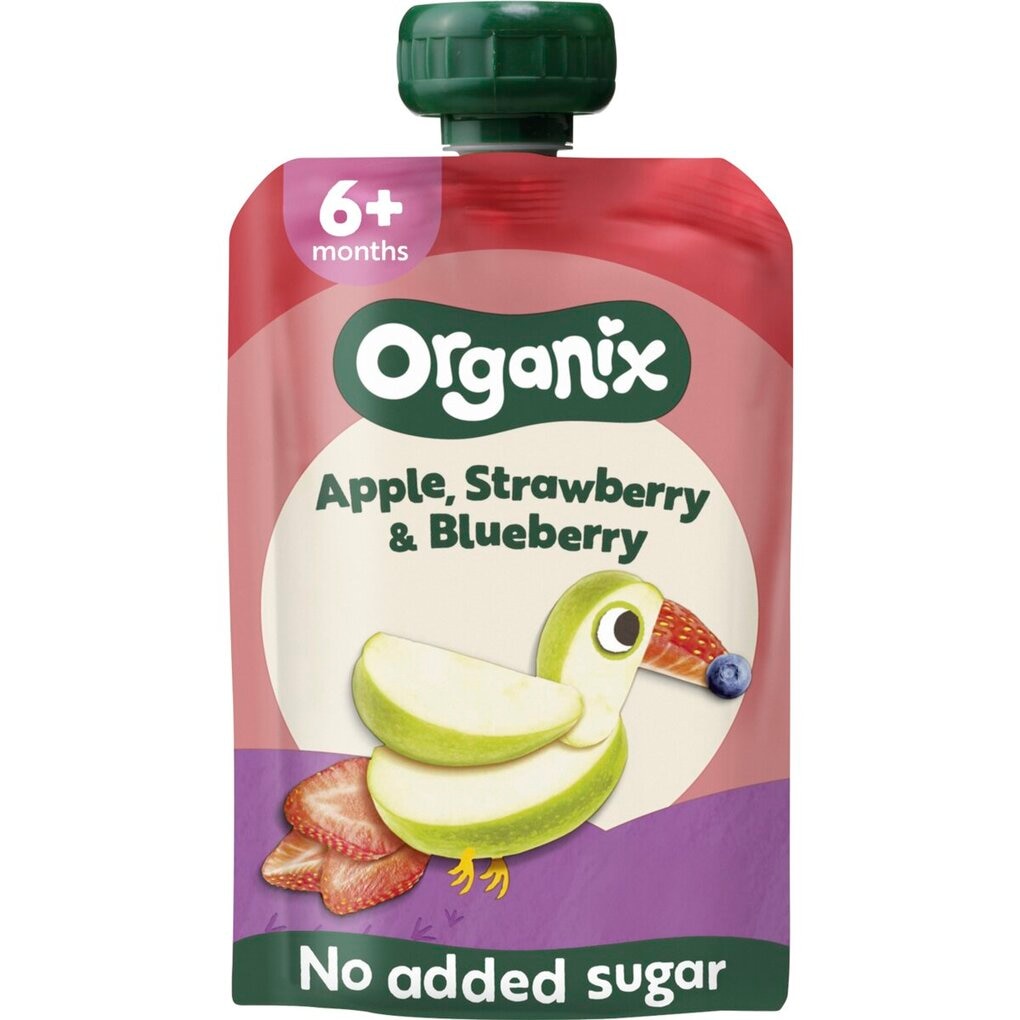 Organix 6+M Appel, Aardbei & Bosbes Knijpfruit