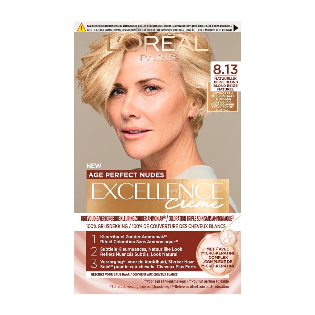 L'Oréal Paris Age Perfect Nudes Excellence Crème 8.13 Natuurlijk Beige Blond Haarkleuring