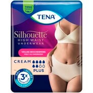 Afbeelding van Tena Silhouette Plus High Waist Incontinentiebroekjes - crème, mt L, 8 luiers