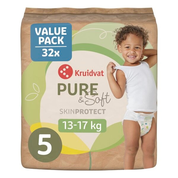 Kruidvat Pure & Soft Maat 5 Luiers Midpack