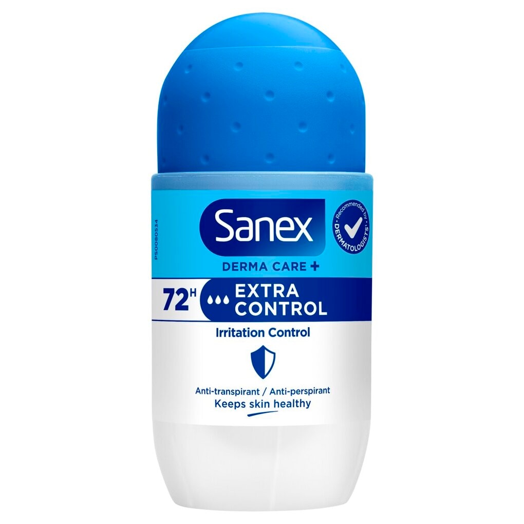 Sanex Derma Care+ Extra Control 72h Antitranspirant Deodorant Roller