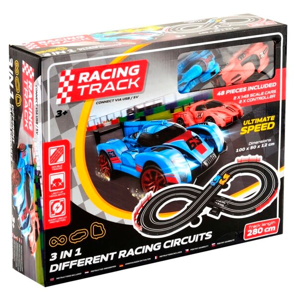 Racing Track 3-in-1 Different Racing Circuits Racebaan