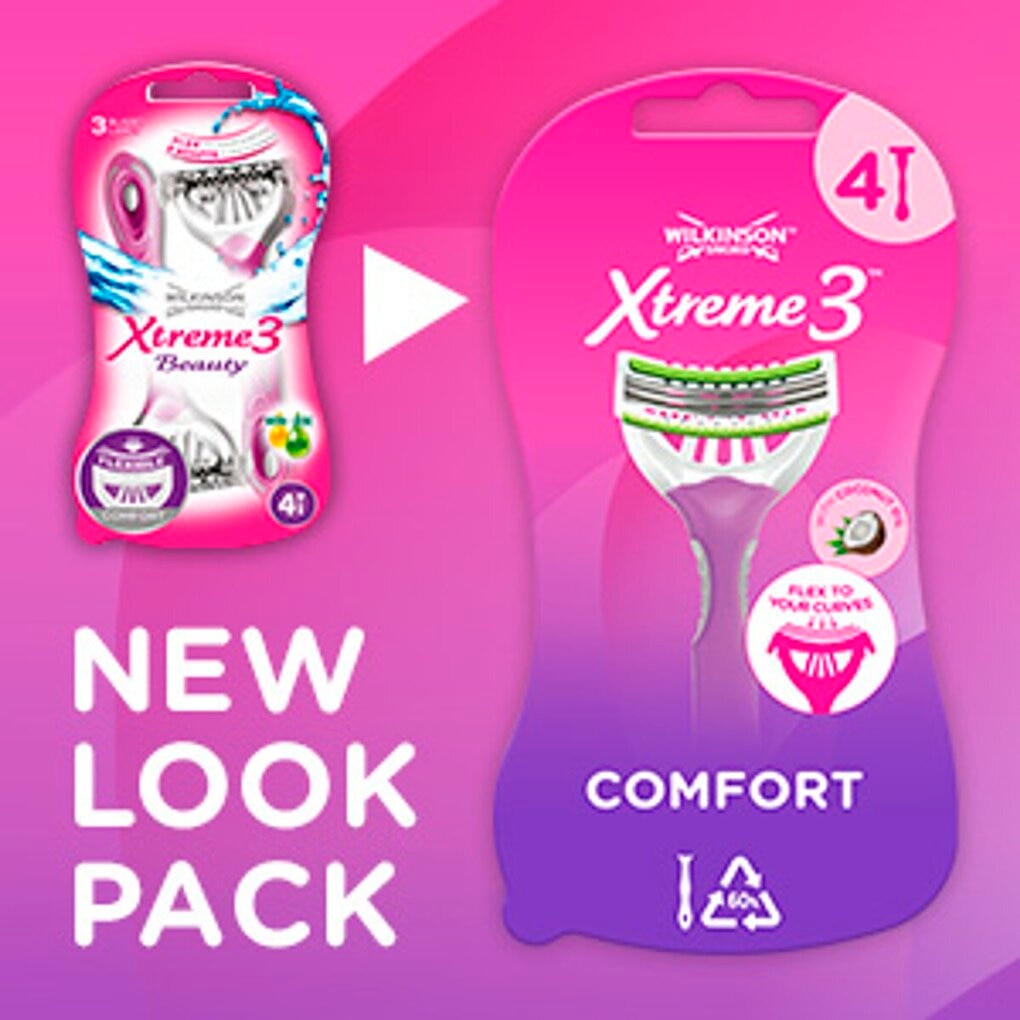 Wilkinson Sword Xtreme3 Beauty Wegwerpscheermesjes