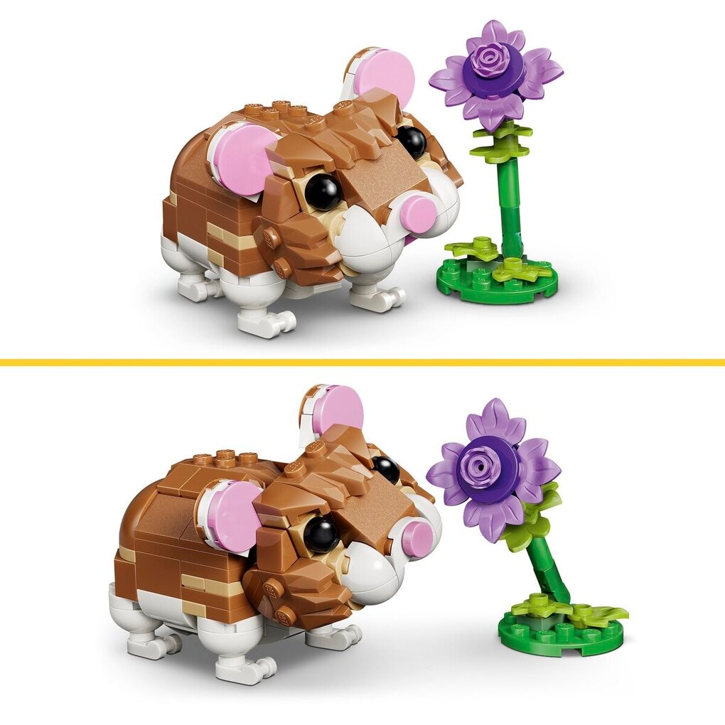 LEGO Creator 31376 3-in-1 Schattige Hamster met Bloem