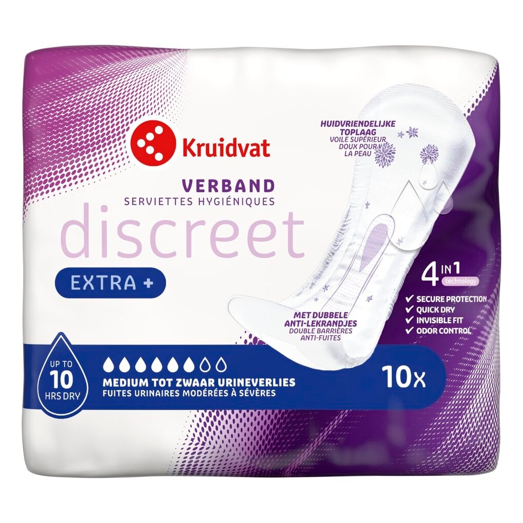 Kruidvat Discreet Extra+ Incontinentieverband Kruidvat Discreet Extra+ Incontinentieverband