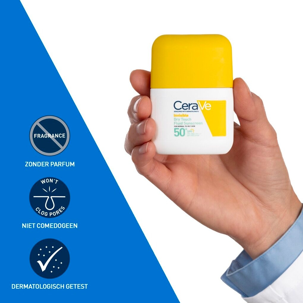 CeraVe SPF50+ Invisible Dry Touch Fluid Sunscreen